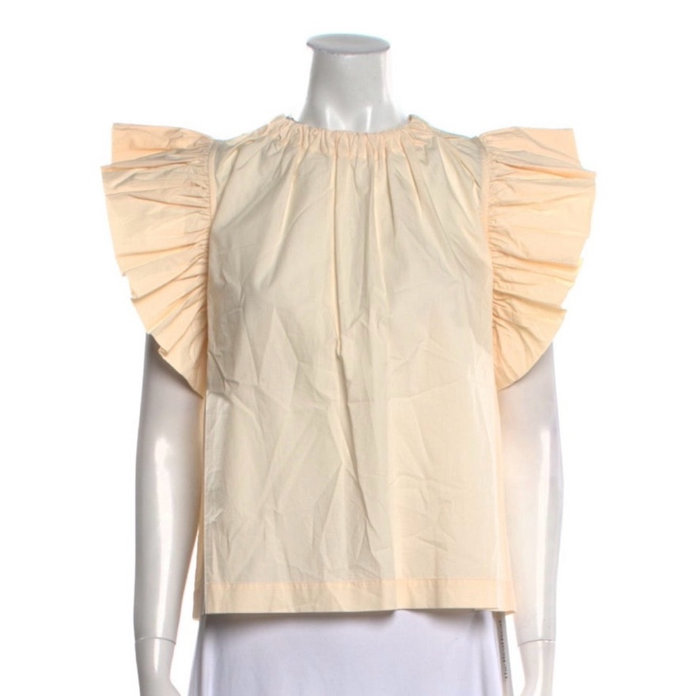 Ulla Johnson Flutter Sleeve Cotton Blouse